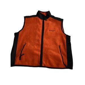 American Eagle Outfitters AE Performance Fleece Vest Orange Black Men's XL (872)